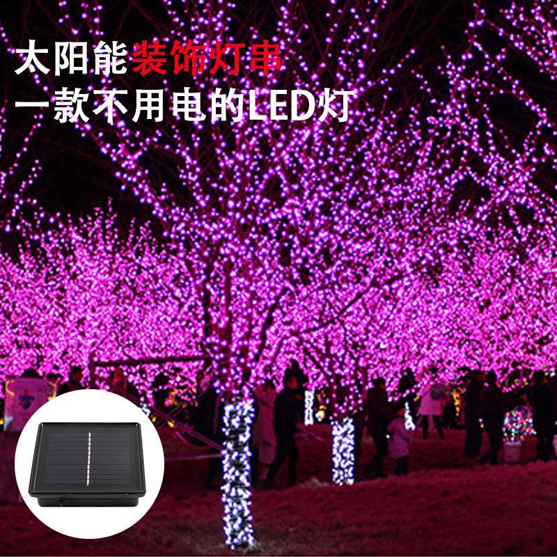 LED solar light string background full of stars outdoor waterproof light string engineering lighting led solar light string