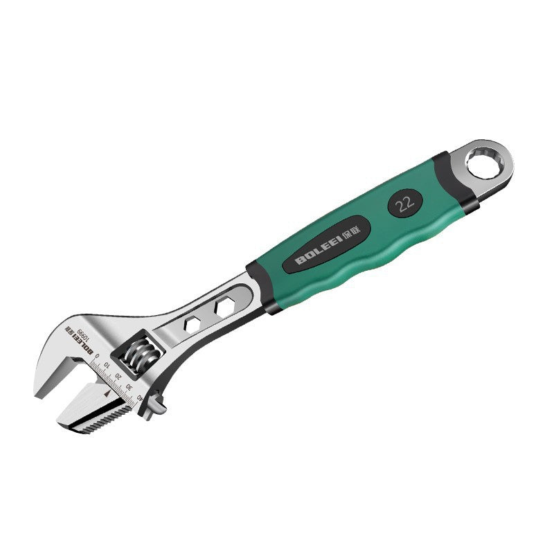 Adjustable wrench multifunctional quick opening wrench chrome vanadium steel adjustable pipe pliers labor-saving household tool set