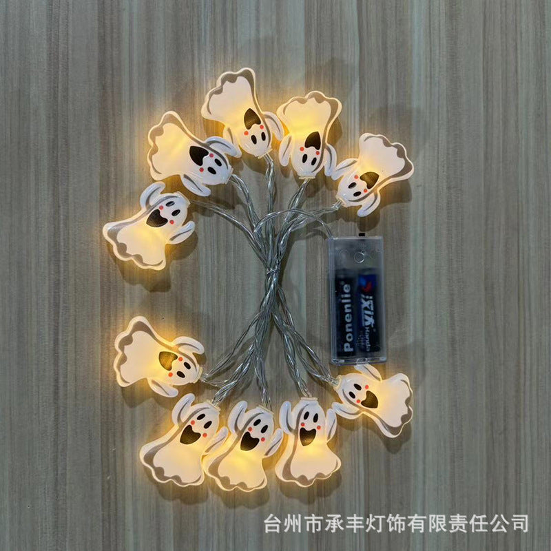 2024 Cross-border New Halloween Light String  Eyeball Skull Pumpkin Light Scene Arrangement Decoration Ambient Light