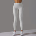 Fashionnew arrival butt lift and tummy control without embarrassing line elastic tight yoga pants v waist brushed nude sports fitness pants