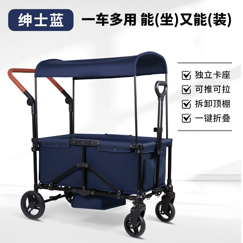 Baby stroller large cart camping cart camping stroller outdoor foldable stroller camping double kids stroller