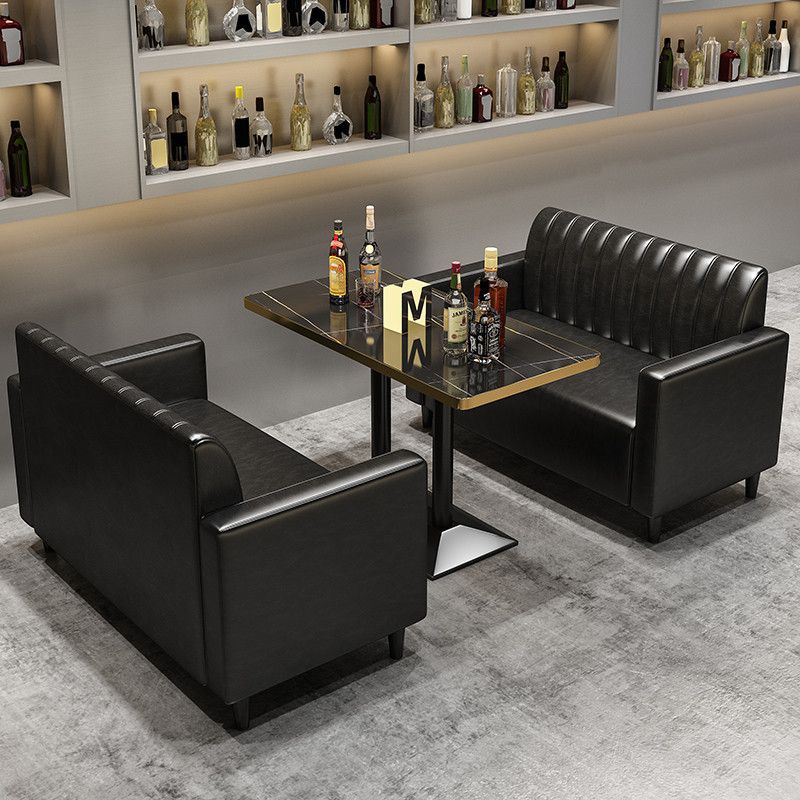 Coffee shop bar lounge table and chair set, pub, western restaurant, bbq, bubble tea shop sofa, retro casual dining booth