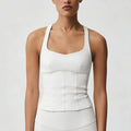 Naked bubble wrap push-up anti-sagging sling beautiful back fitness tops vest yoga bra halter sports intimates women