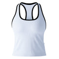 New ribbed knit yoga tank top - sleeveless u-neck, quick-dry, breathable, compression fit for running, sports, and fitness