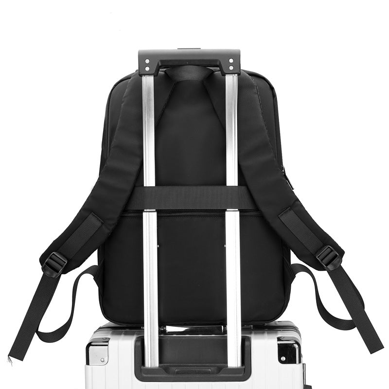 Processed Men's Backpack Double Back Commuter Business Travel Backpack Multifunctional Laptop Bag Printable Logo
