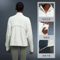 New women's windproof stand collar loose fit jacket - autumn casual versatile drawstring hem activewear d25157