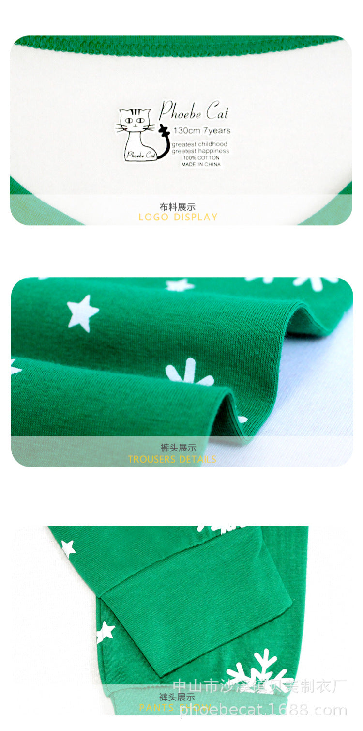 Export source factory kids home clothes men's and women's pajamas suit type a pure cotton casualprintingintimatessuit