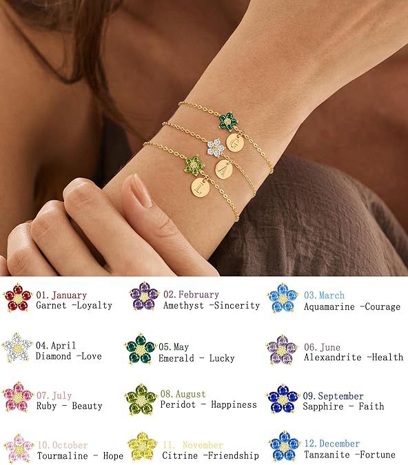 Trendy daisy letter bracelet for women - unique design, accessible luxury, exquisite zircon flower jewelry