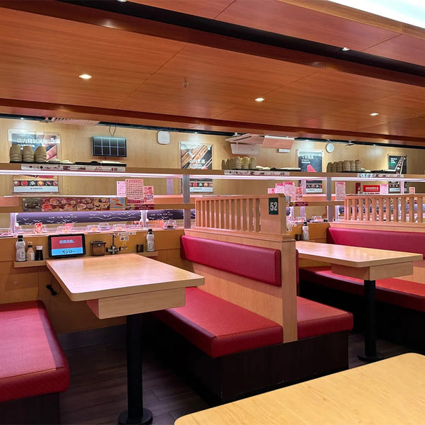 Sushi Lang's same Japanese restaurant, sushi dining table and chair noodle restaurant, barbecue western restaurant, card seat sofa combination commercial