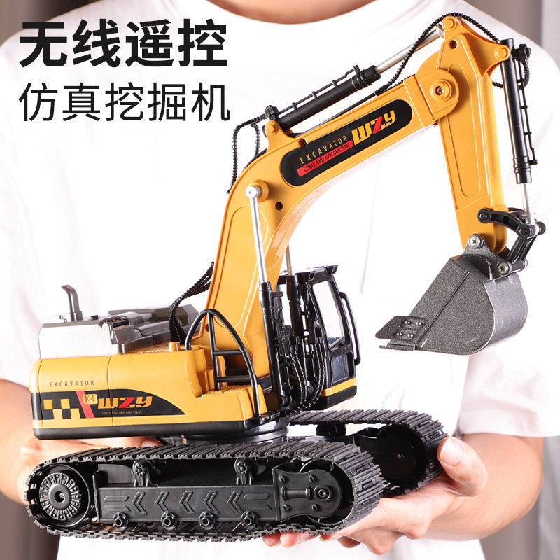 alloy remote control excavator toy car kids boys large engineering vehicle excavator toy wireless excavator