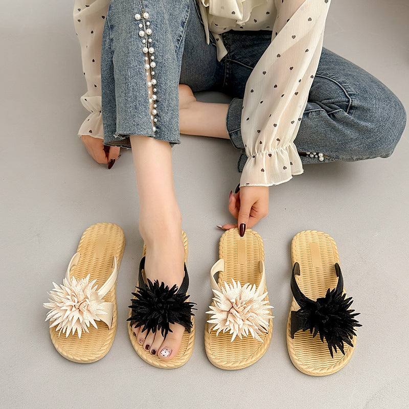 Super fairy one-strap women's summer outdoor new floral sandals lightweight non-slip casual sandals versatile beach shoes