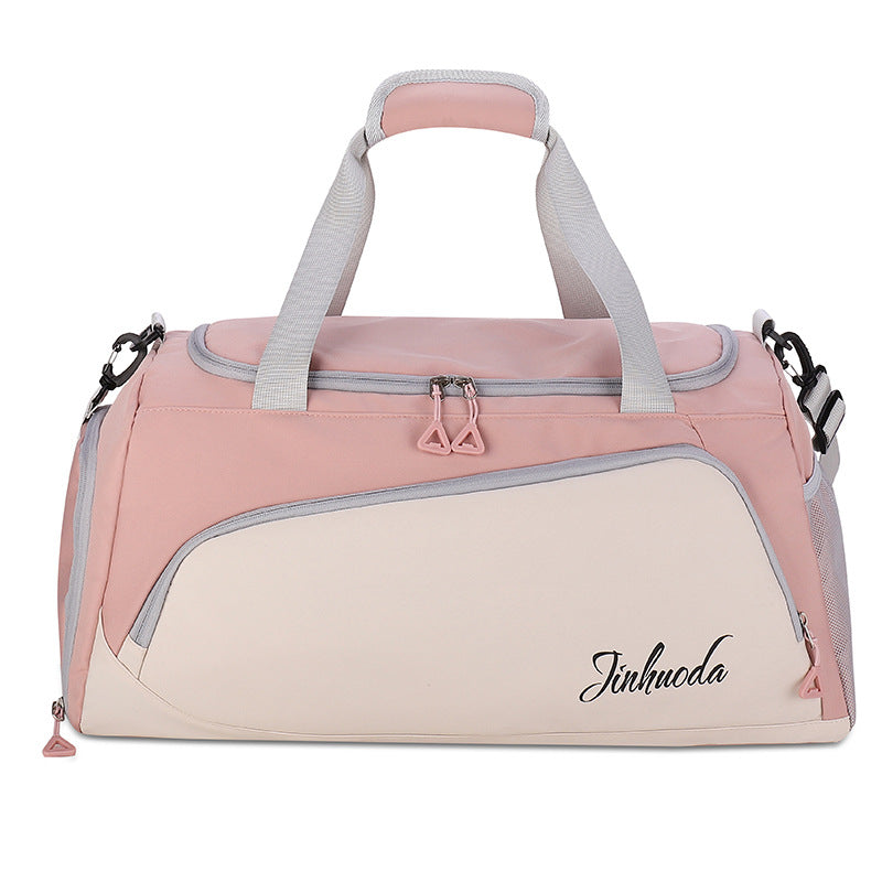 New multi-functional fitness bag, independent shoe compartment, dry and wet separation travel bag, portable short-distance lightweight messenger shoulder bag