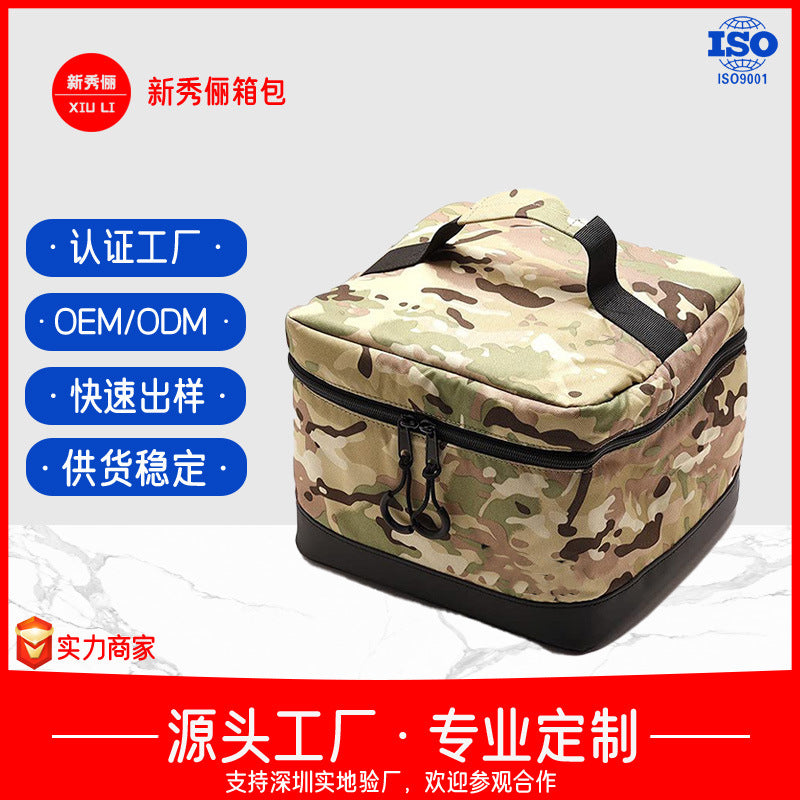 Outdoor camping storage bag Picnic multi-functional waterproof baffle storage Large capacity portable Oxford cloth storage box