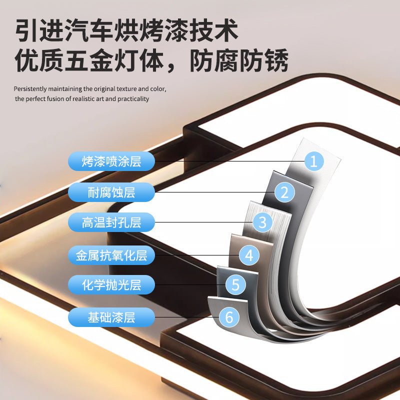 Light luxury atmosphere black living room hall main light Zhongshan home improvement lighting led homestay atmosphere bedroom ceiling light