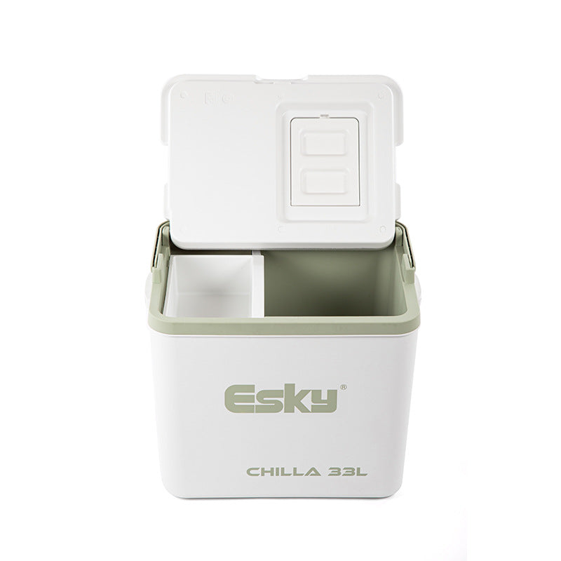 Esky 33l ice cube cooler box satchel with cup holder baffle skylight multifunctional car portable insulated box