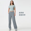 New women's active & casual trousers: loose fit, slimming straight leg, air layer, barely-there feel, wide leg pants d25047