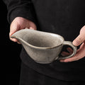 Simple retro practical ceramic sauce cup with handle - ideal for hotels, restaurants, western cuisine, creative steak sauces, and cooking sauces