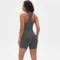 New quick-dry racerback sports bra and high-waisted butt-lifting tight shorts workout set - seamless yoga outfit for women (european & american style)