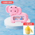 Pink elephant style-water thermometer + shampoo cup