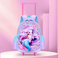 2026 new 3d dinosaur kindergarten trolley backpack - large capacity, lightweight, and easy-push cart backpack
