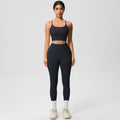 New cloud-feel tank top sports bra yoga set - quick-dry, compression fit, running & casual fitness two-piece outfit
