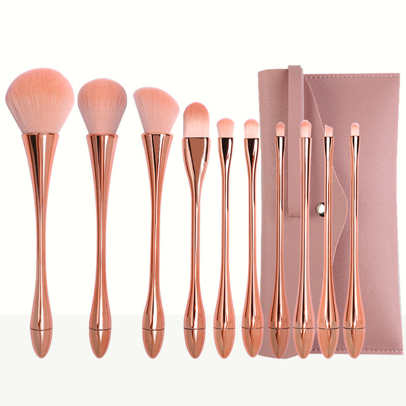 Sujilian xiaomanyao 10-piece set of complete makeup brushes, novice beauty tools, loose powder, blush brush, eye shadow makeup brush