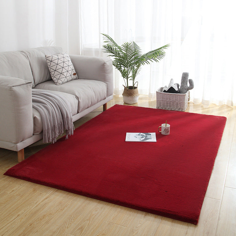 Rabbit fur carpet living room coffee table floor mat bedroom carpet imitation rabbit stuffed bay window mat scandinavian room bedside blanket