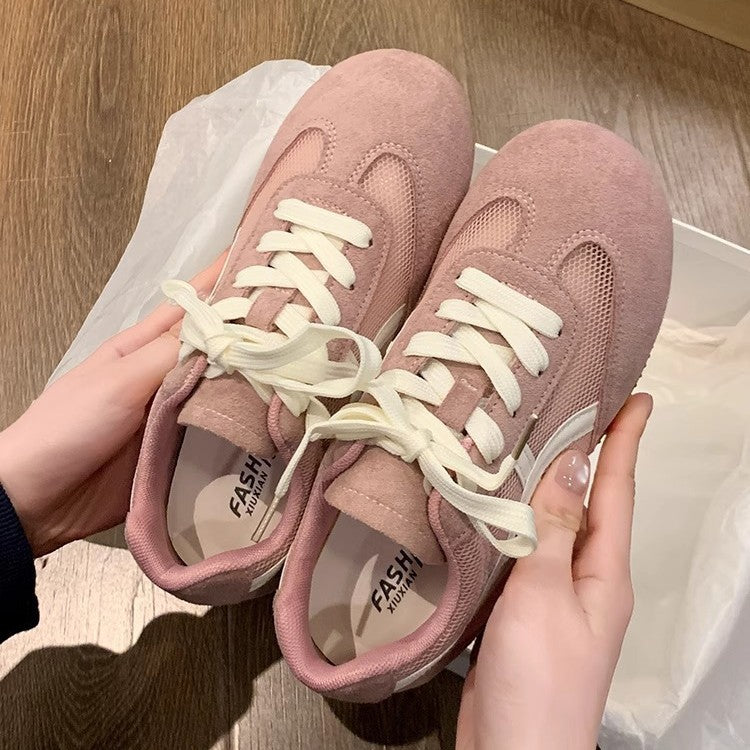 Summer best selling breathable mesh yellow shoes thin forrest gump casual retro small flats women's mesh german training cloth shoes