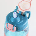 Factory customized large capacity plastic water bottle - cross-border minimalist straw space cup - outdoor sports portable handle water bottle