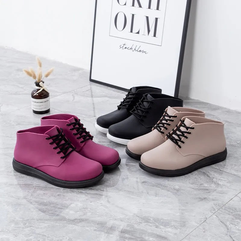 New arrivalfashion short rain boots women's outdoor non-slipeasiest for match rubber shoes all year round water boots low-top waterproofboots wholesale