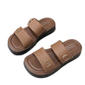 Non-slip spring and summer new arrival british style flip-flops women's thick sole british buckle roman sandals women's slippers new arrival