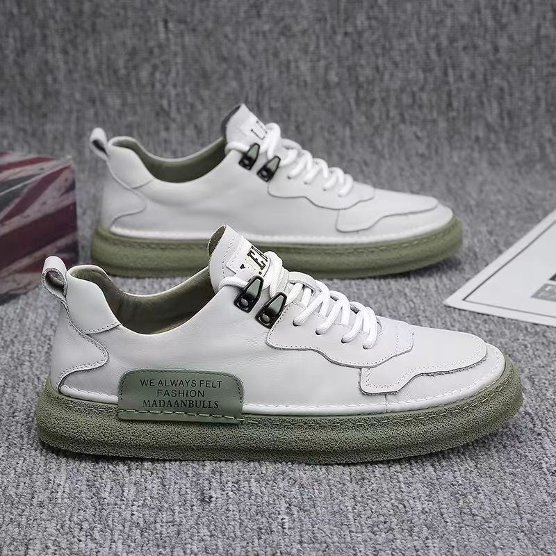 New men's handmade stitching casual shoes - trendy, versatile skate shoes - korean style fashion sneakers