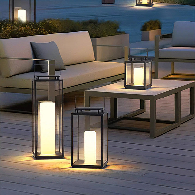 Outdoor villa garden floor lamp solar powered lawn light patio lamp waterproof portable table lamp yard atmosphere light