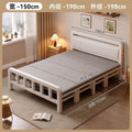 Four-fold foldable bed single bedfor homesimple office lunch break double rental house adult iron bed