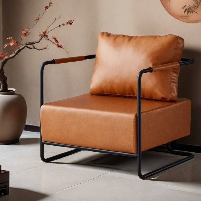 Wrought iron sofa chair retro industrial style light luxury minimalist living room seating area sofa designer single/double small sofa