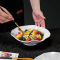Stylishcasual ceramic special-shaped fruit salad vegetable bowl restaurant hotel for home flower-shaped large bowl ramen bowl soup bowl