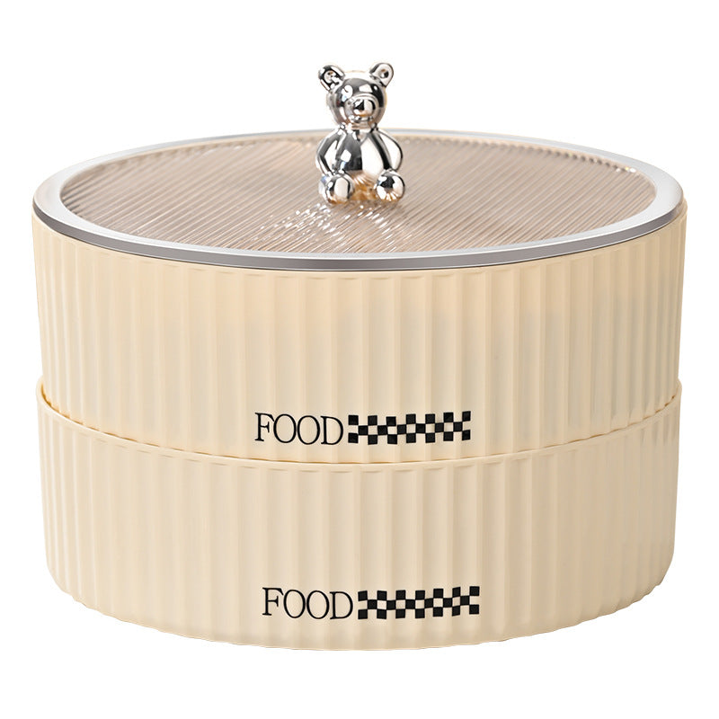 Dried fruit plate, living room, creative household compartment with lid, candy box, fruit plate, melon seed snack, fruit plate, snack nut box.