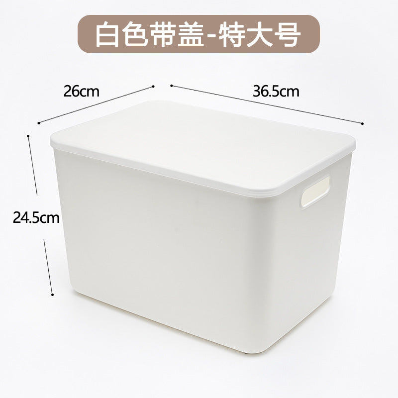 Plastic storage box Clothes household kitchen storage box Desktop sundries storage Organizing box with lid Dust-proof storage box