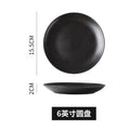 Steak plate western dinner plate creative black matte gold rim steak plate commercial ceramic tableware western dinner plate
