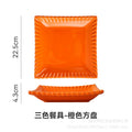 Orange square plate