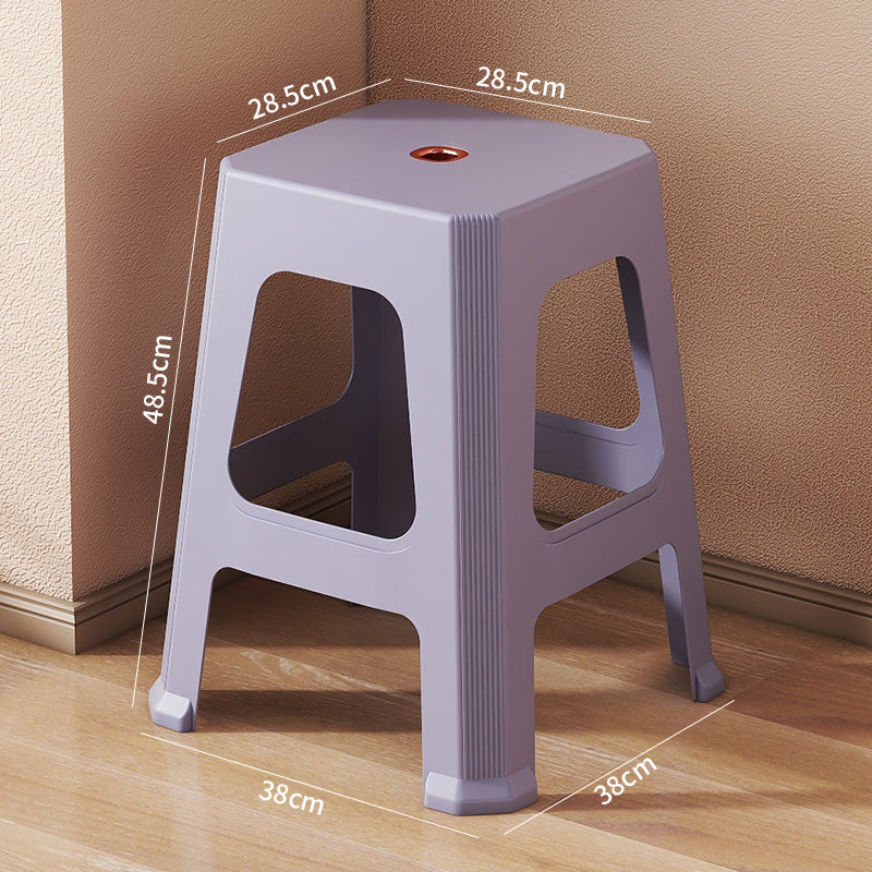 Red plastic stool extra thick living room cooked glue adult high stool durable non-slip casual dining table thickened stacking bench