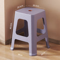 Red plastic stool extra thick living room cooked rubber adult high stool durable non-slip casual dining table thickened stacking dining chair