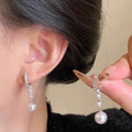 Niche designer diamond and pearl pendant-e6888 silver