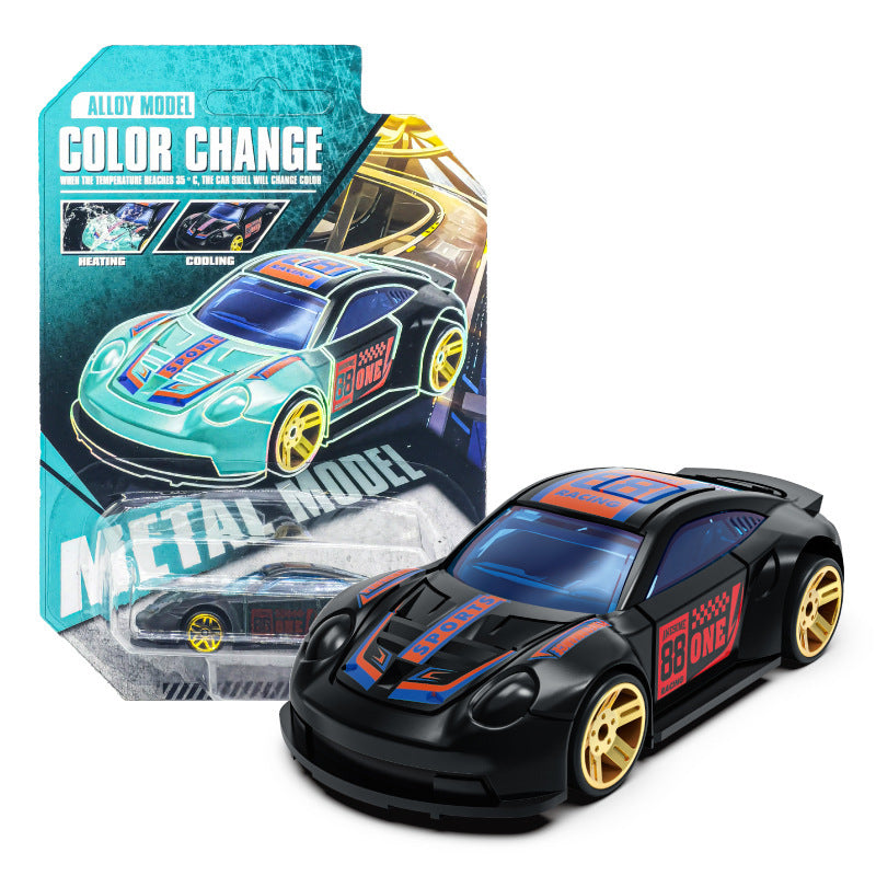 temperature-changing alloy car toy boy racing model kidsren's artificial car model metal sports car wholesale