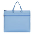 Waterproof oxford cloth student tote document bag - macaron double-layer zipper pouch - file, homework, and briefcase organizer