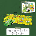 puzzle track car diy free assemble multi-scene map track electric car kids educational toy