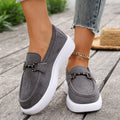 Women's loafers for export: new spring/summer  collection - british style slip-on flats with metal buckle, plus size moccasins