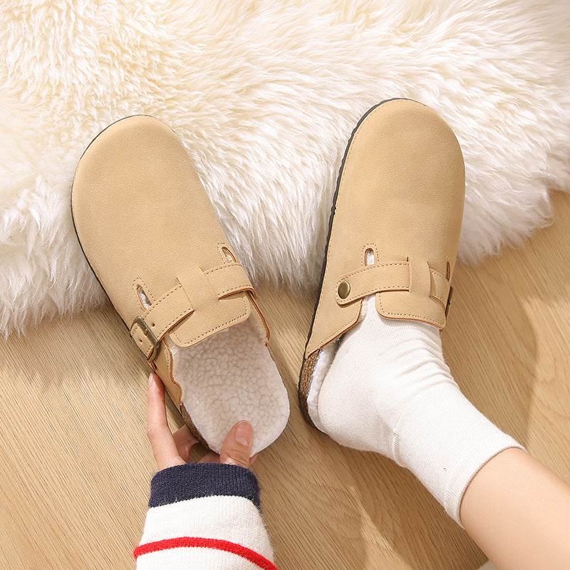 Thick soleheattech toe cap slippers for women new arrivalretrofashioneasiest for matchplaidcasual slippers for students outdoor lazy slippers