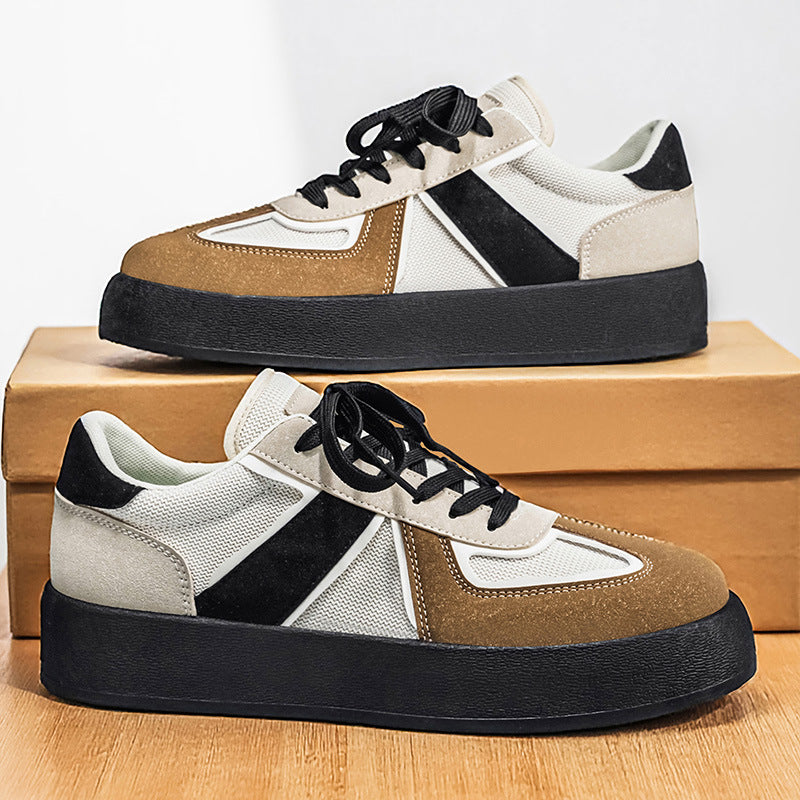 Panda german army trainers (gats) for men, spring 2026 collection: thick-soled, height-increasing, athletic casual sneakers - versatile and trendy footwear