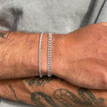 Stainless steel plated 18k gold fashion gold cable stitch bracelet cuban bracelet classy stylish men's jewelry easiest for match